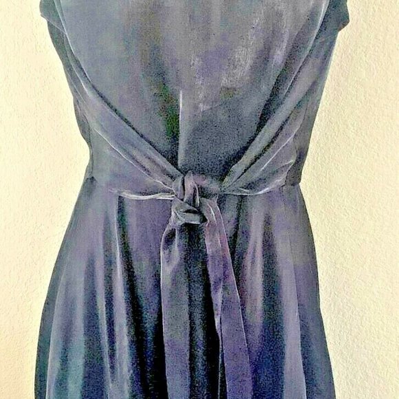 MISS ASHLEE Black Sleeveless Shimmer A Line Dress with tie Size 10 Party Classic - Picture 6 of 13